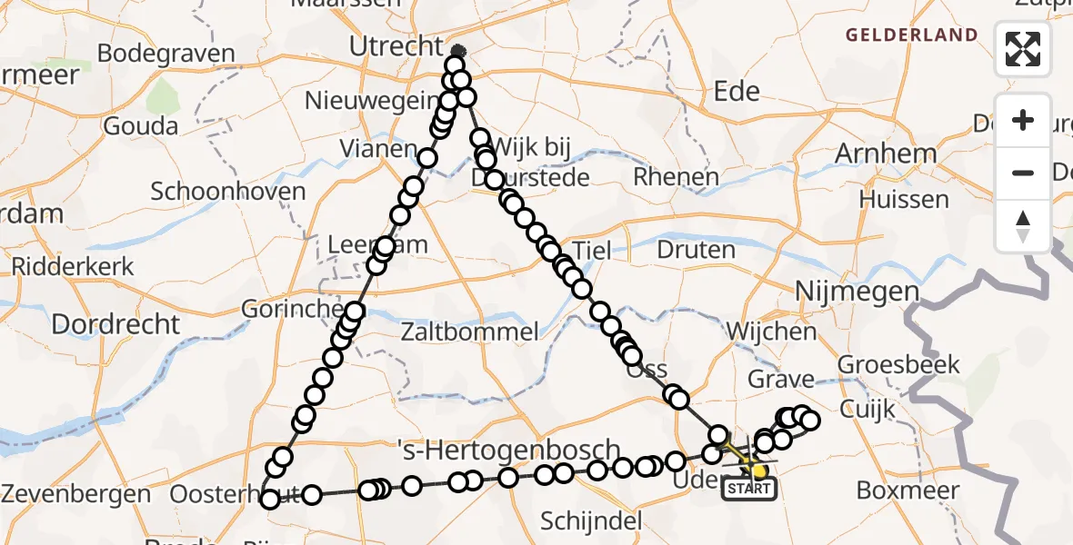 Routekaart van de vlucht: Politieheli naar Zeeland, Verbindingsweg