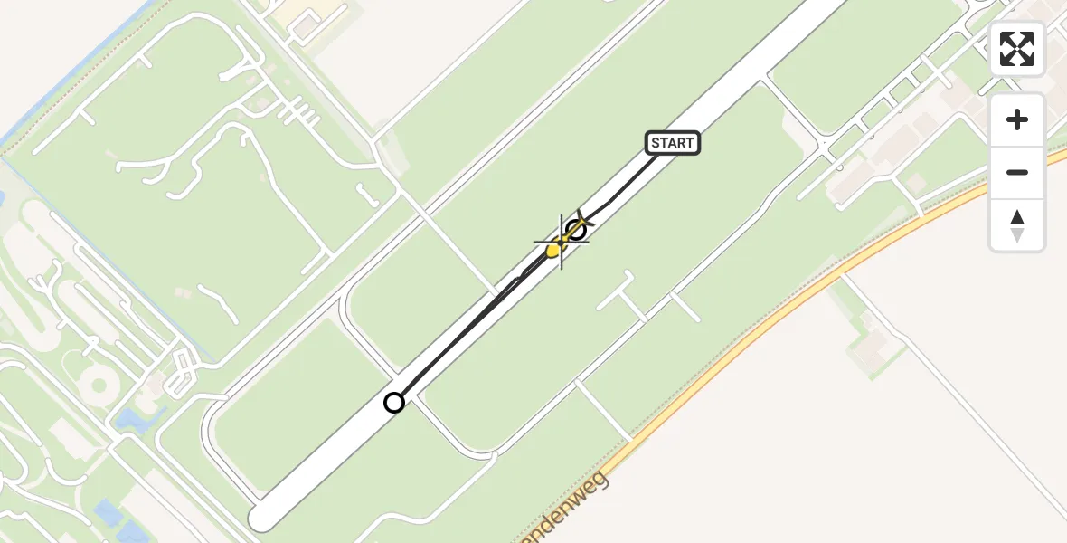 Routekaart van de vlucht: Politieheli naar Lelystad Airport, Talingweg