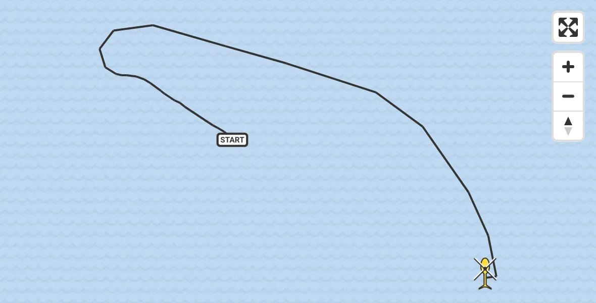 Routekaart van de vlucht: Kustwachthelikopter naar Vlissingen