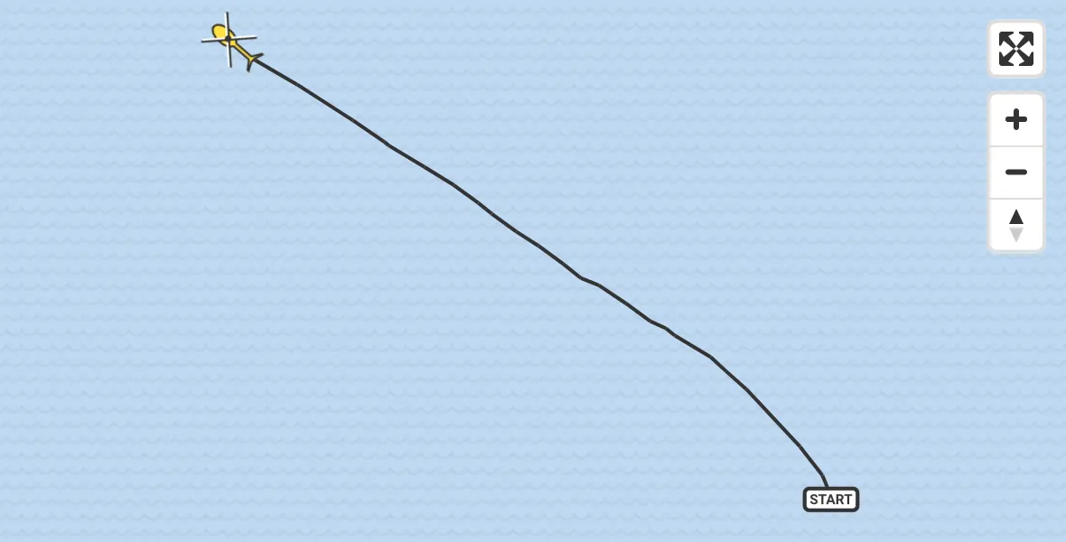 Routekaart van de vlucht: Kustwachthelikopter naar Vlissingen