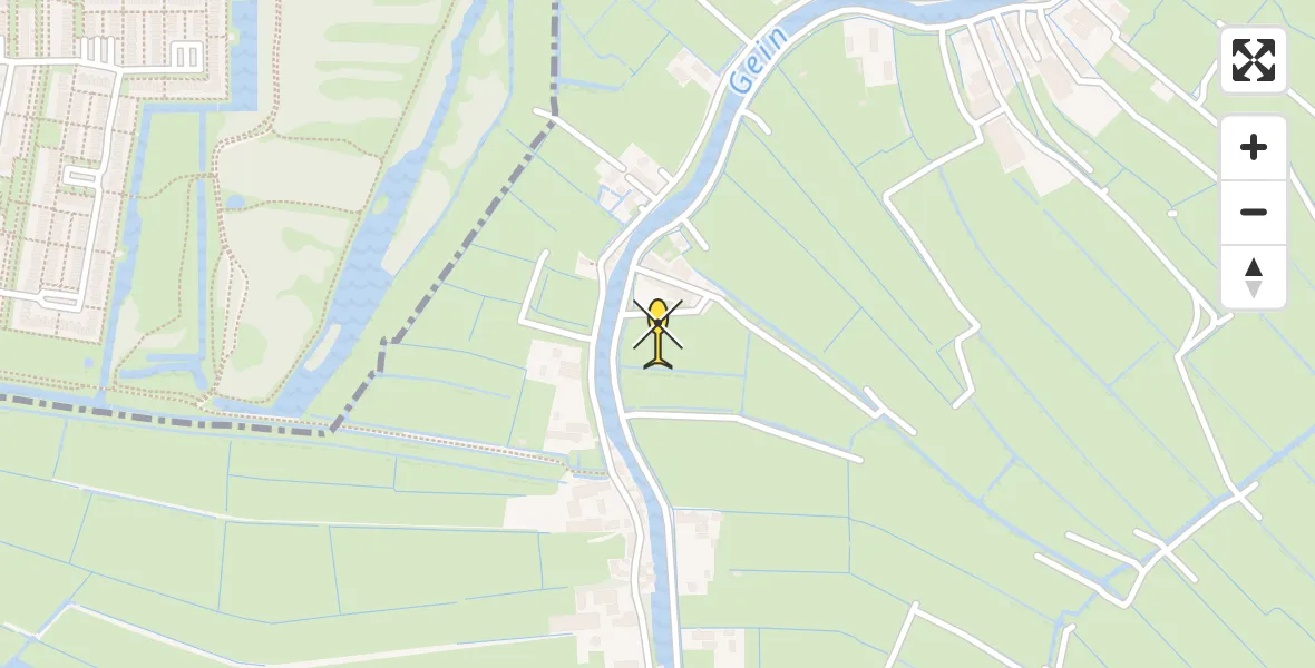 Routekaart van de vlucht: Lifeliner 1 naar Abcoude