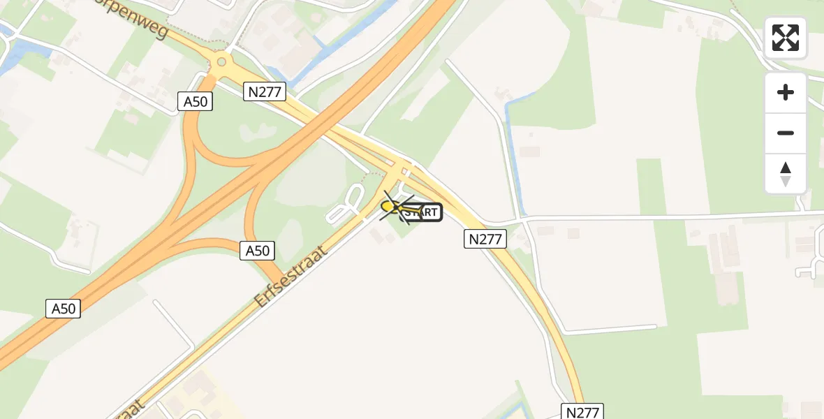 Routekaart van de vlucht: Lifeliner 3 naar Ravenstein, Nieuwe Erfsestraat