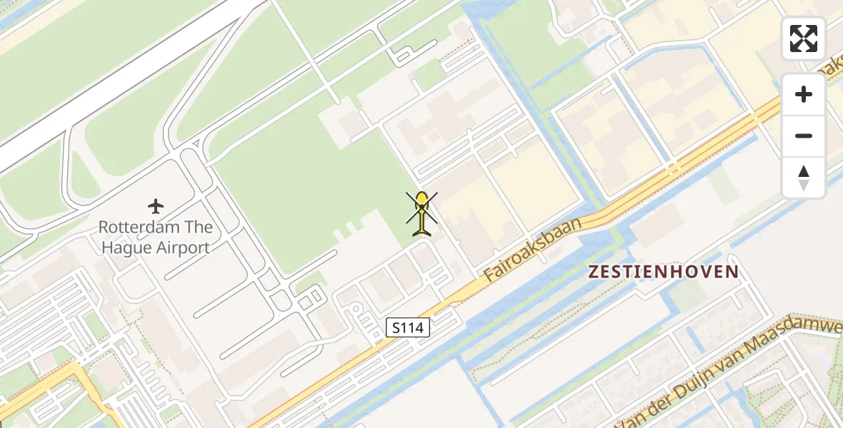 Routekaart van de vlucht: Lifeliner 2 naar Rotterdam The Hague Airport
