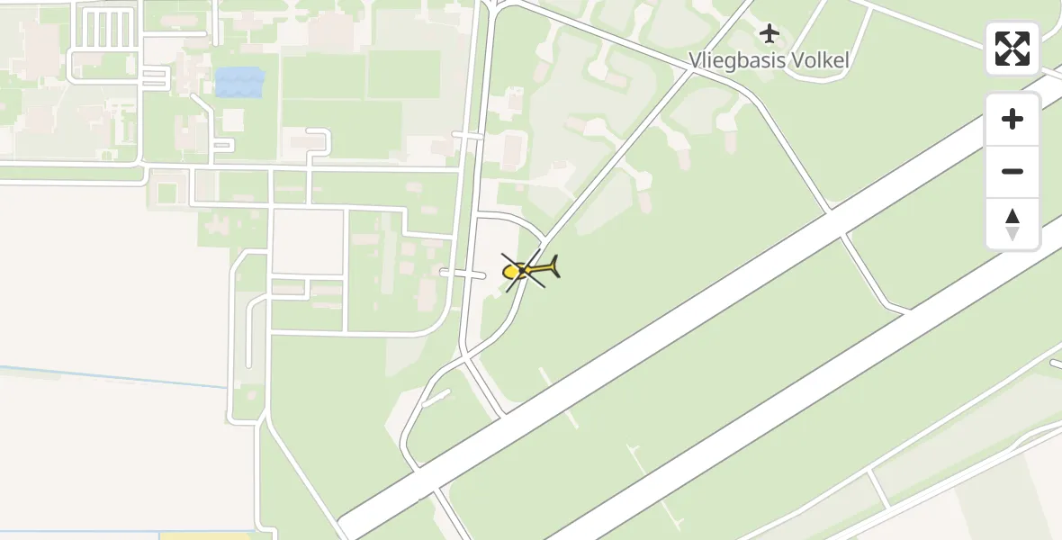 Routekaart van de vlucht: Lifeliner 3 naar Vliegbasis Volkel