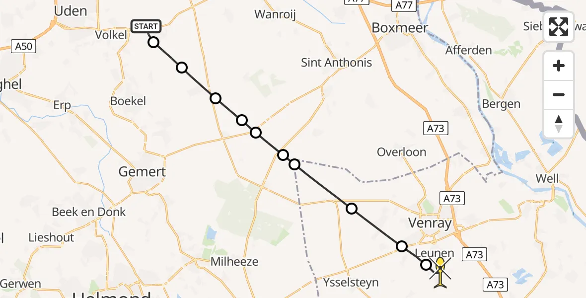 Routekaart van de vlucht: Lifeliner 3 naar Leunen, Jeanny van Kuppeveltpad