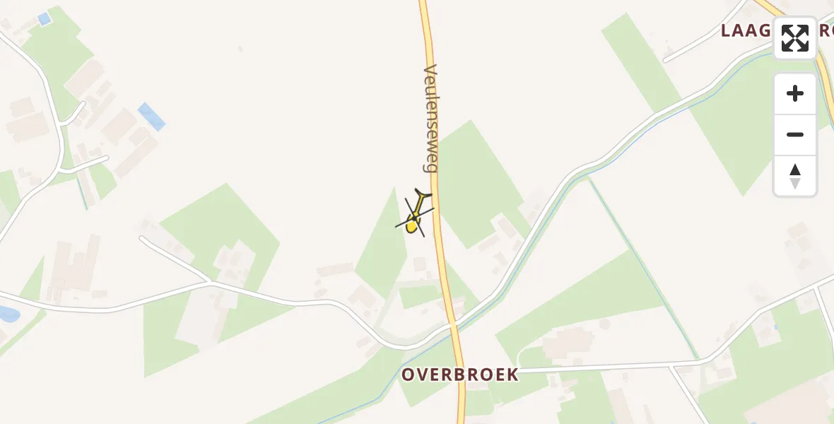 Routekaart van de vlucht: Lifeliner 3 naar Leunen