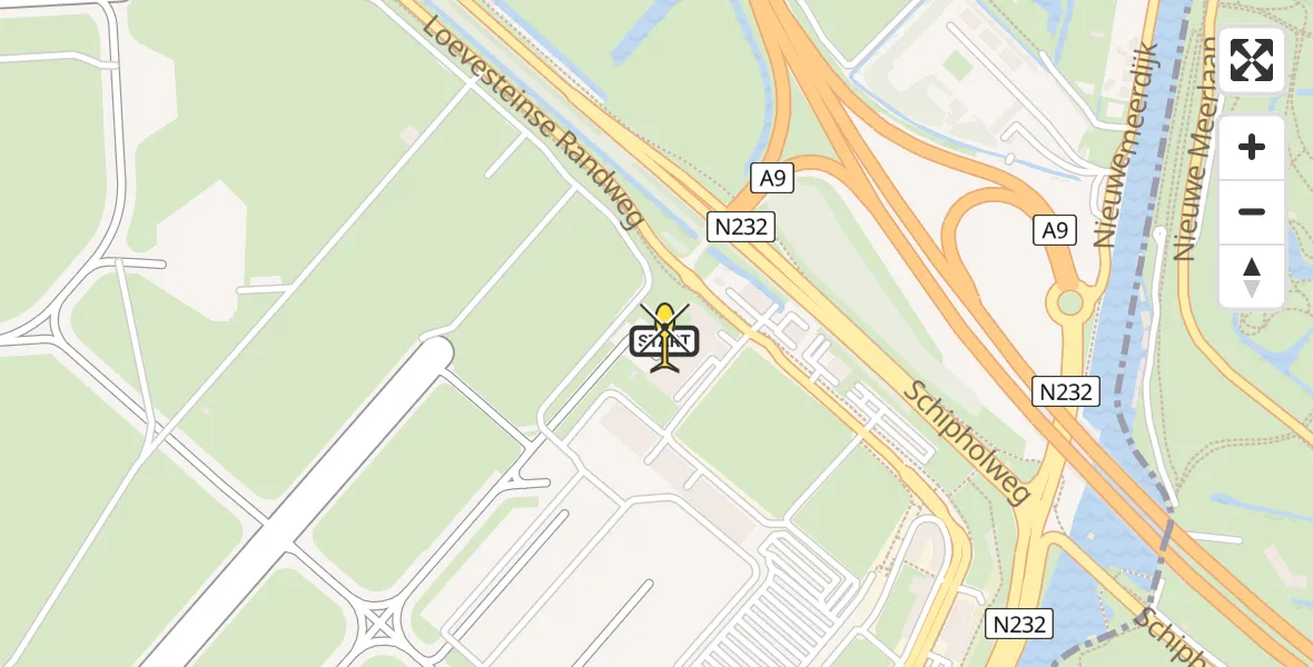 Vluchtroute Politiehelikopter van Schiphol naar Schiphol