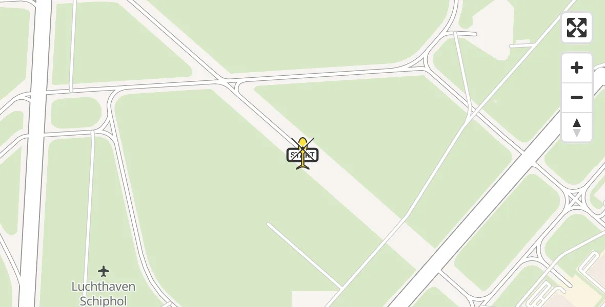 Vluchtroute Politiehelikopter van Schiphol naar Schiphol