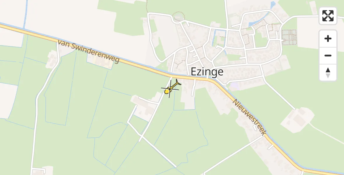 Routekaart van de vlucht: Lifeliner 4 naar Ezinge