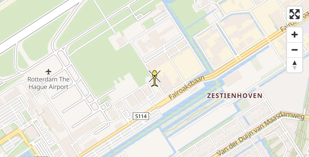 Routekaart van de vlucht: Lifeliner 2 naar Rotterdam The Hague Airport