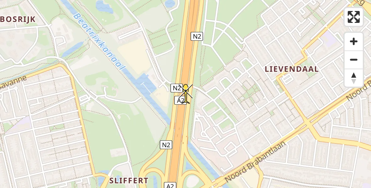 Routekaart van de vlucht: Lifeliner 3 naar Eindhoven