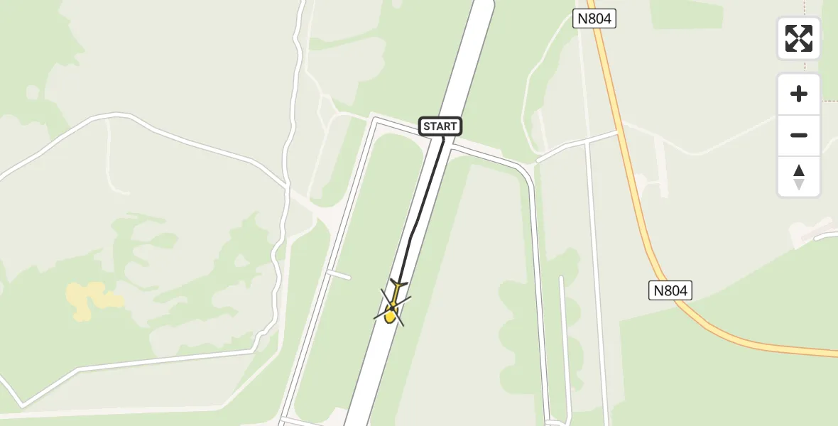 Routekaart van de vlucht: Politiehelikopter naar Vliegbasis Deelen, Delenseweg