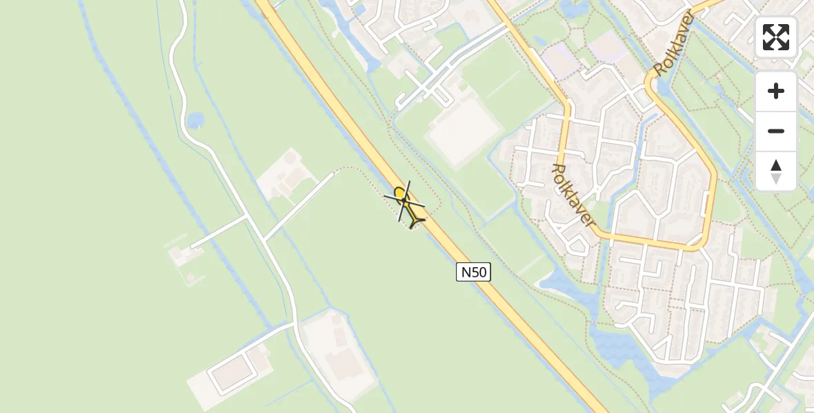 Routekaart van de vlucht: Lifeliner 1 naar Kampen