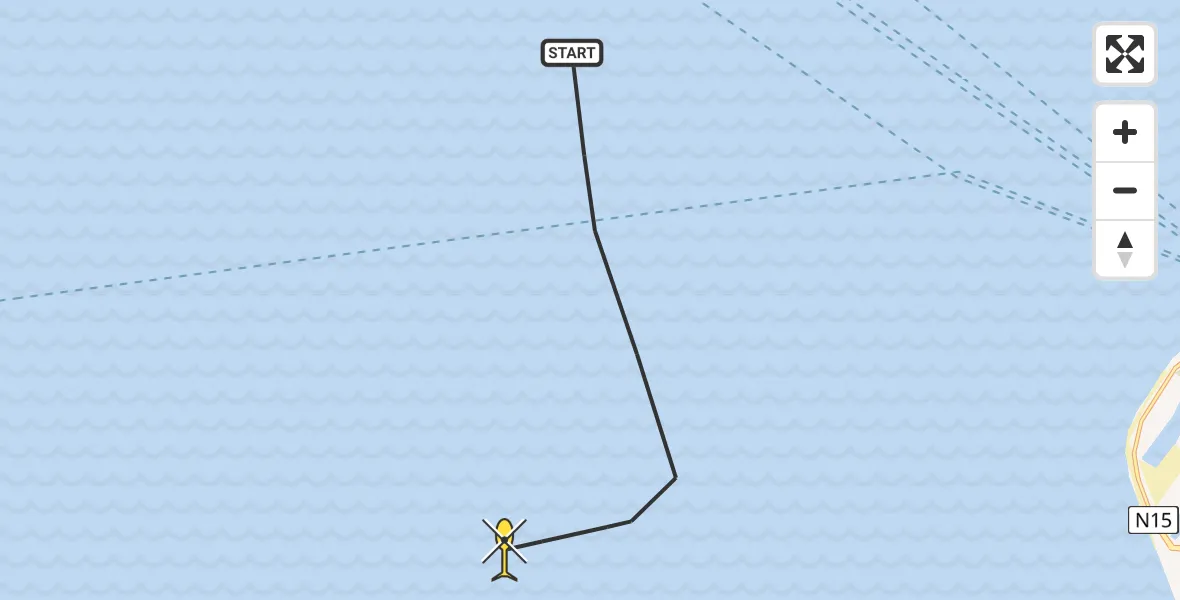 Routekaart van de vlucht: Politieheli naar 