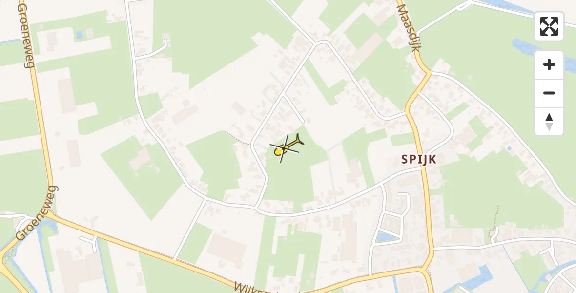 Routekaart van de vlucht: Lifeliner 3 naar Wijk en Aalburg