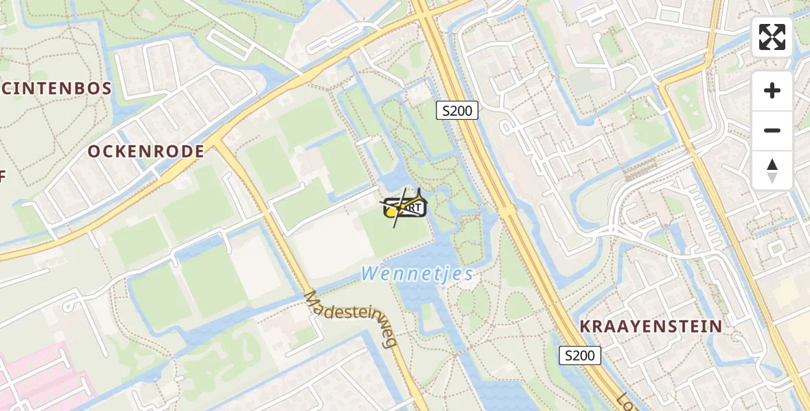 Routekaart van de vlucht: Lifeliner 2 naar Den Haag, Mick Clavanpad