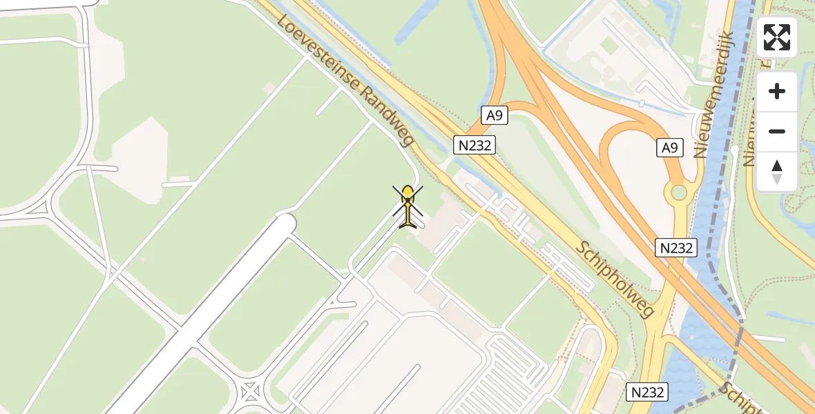 Vluchtroute Politiehelikopter van Schiphol naar Schiphol