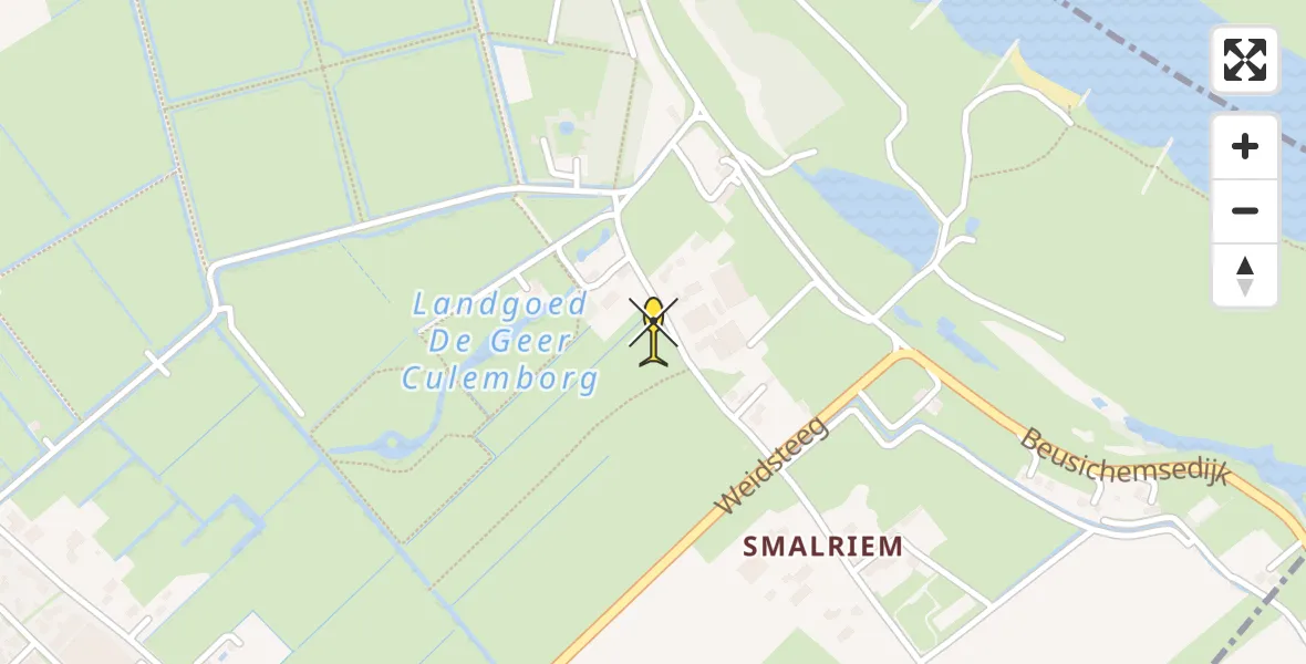 Routekaart van de vlucht: Lifeliner 3 naar Culemborg