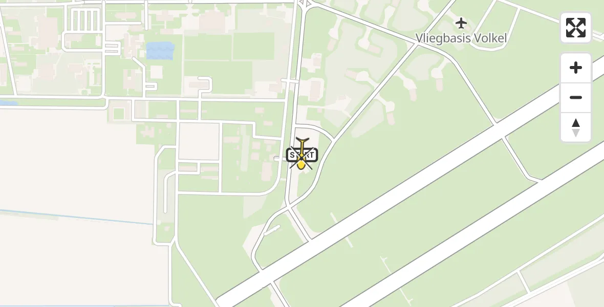 Routekaart van de vlucht: Lifeliner 3 naar Vliegbasis Volkel, Zeelandsedijk