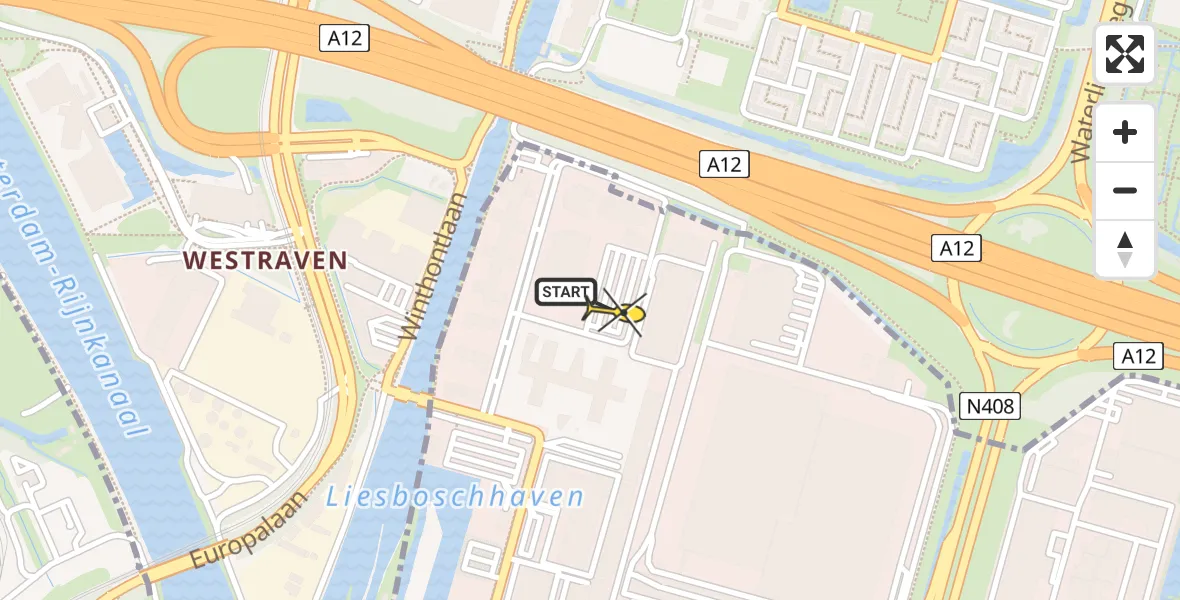 Routekaart van de vlucht: Lifeliner 2 naar Nieuwegein, Ravenswade