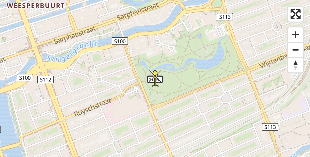 Routekaart van de vlucht: Lifeliner 1 naar Amsterdam, Jaap Kunstbrug