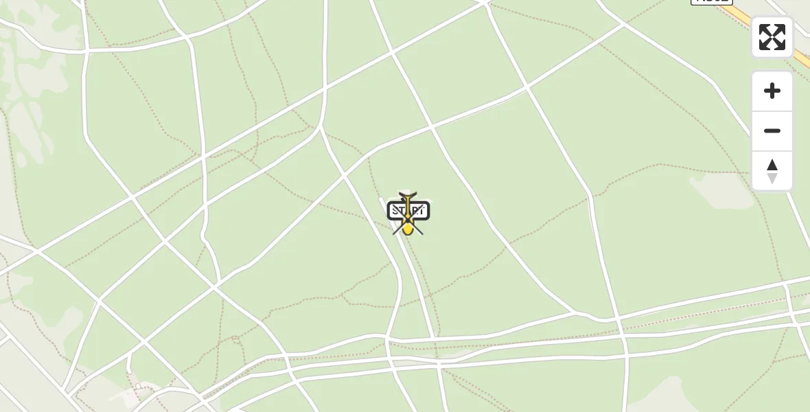 Routekaart van de vlucht: Politiehelikopter naar Ermelo, Postweg