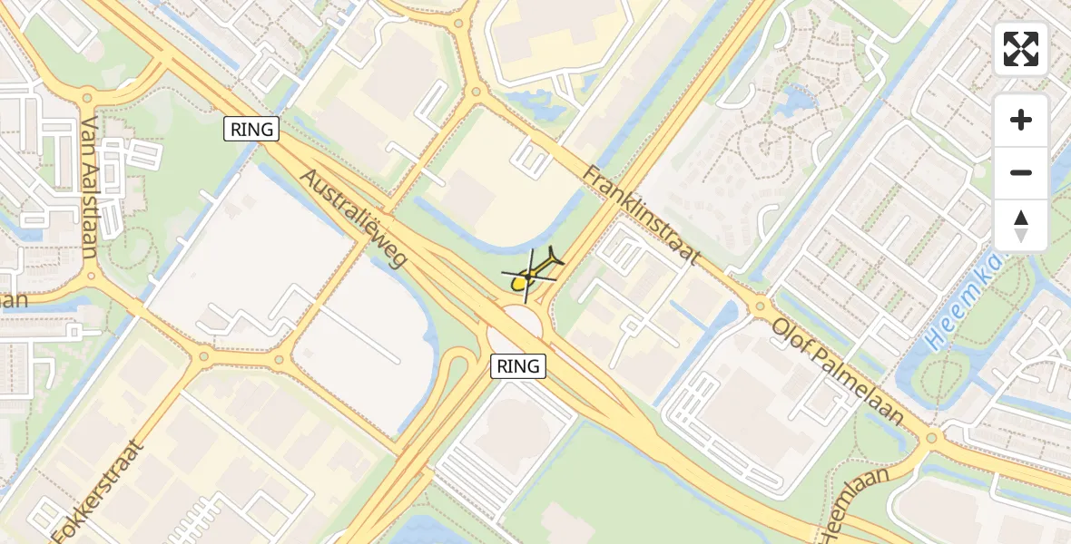 Routekaart van de vlucht: Lifeliner 2 naar Zoetermeer