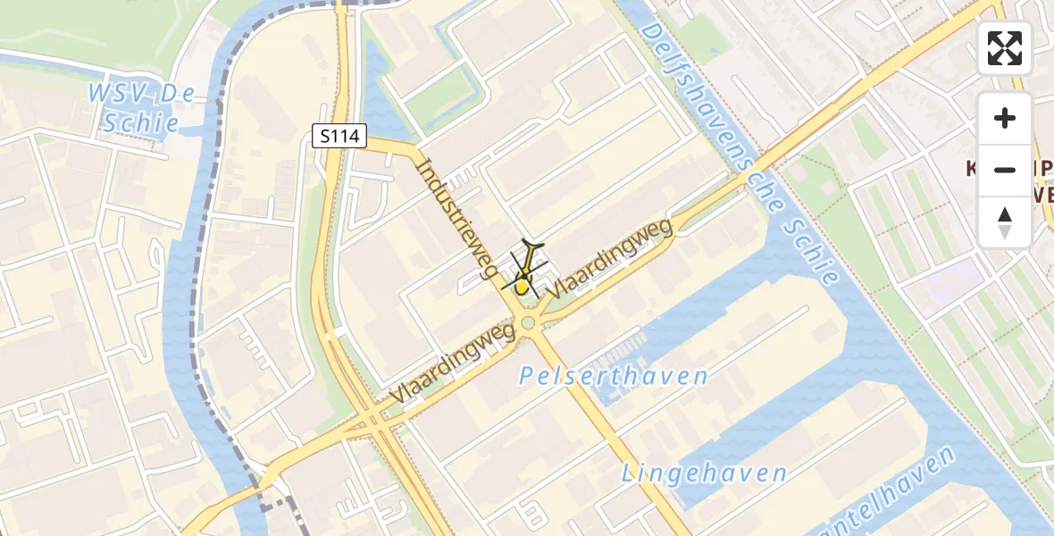 Routekaart van de vlucht: Lifeliner 2 naar Rotterdam