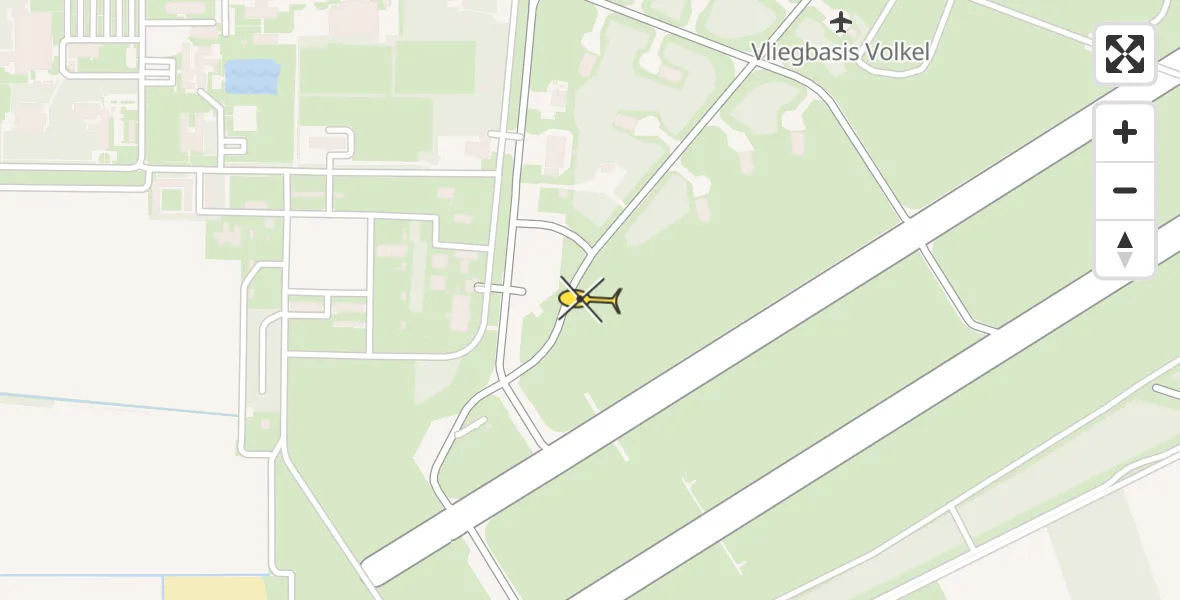 Routekaart van de vlucht: Lifeliner 3 naar Vliegbasis Volkel