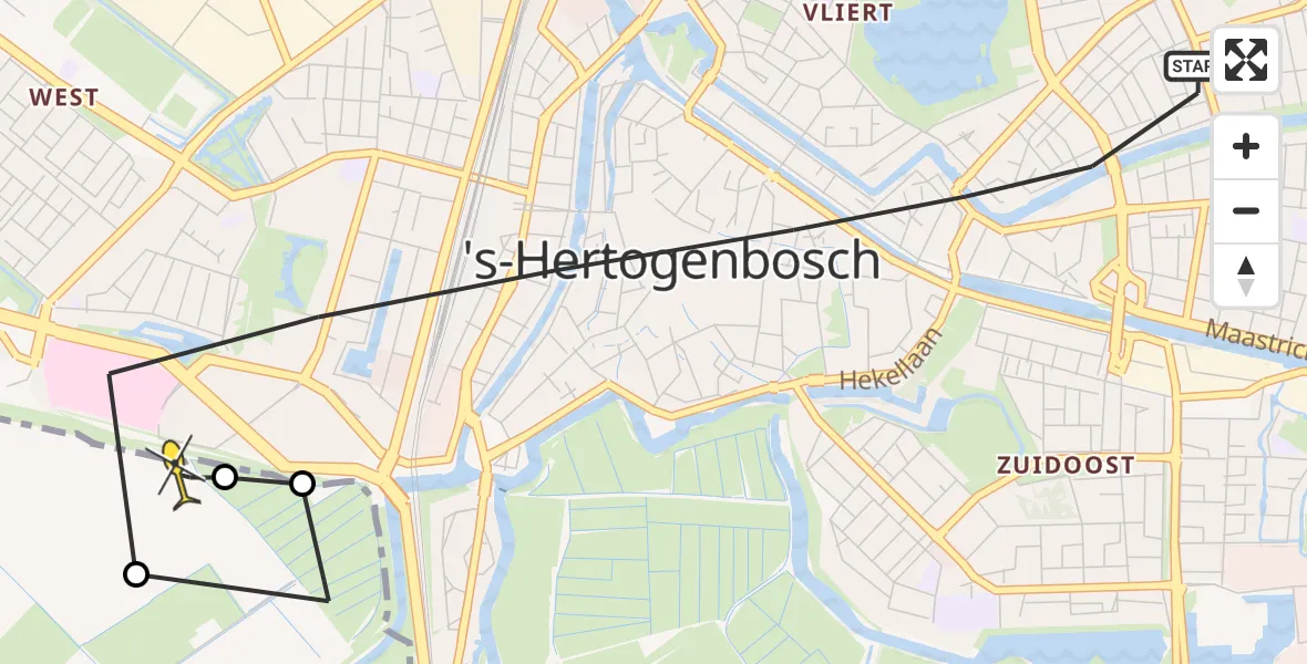 Routekaart van de vlucht: Lifeliner 2 naar Vught, Redemptoristenpad