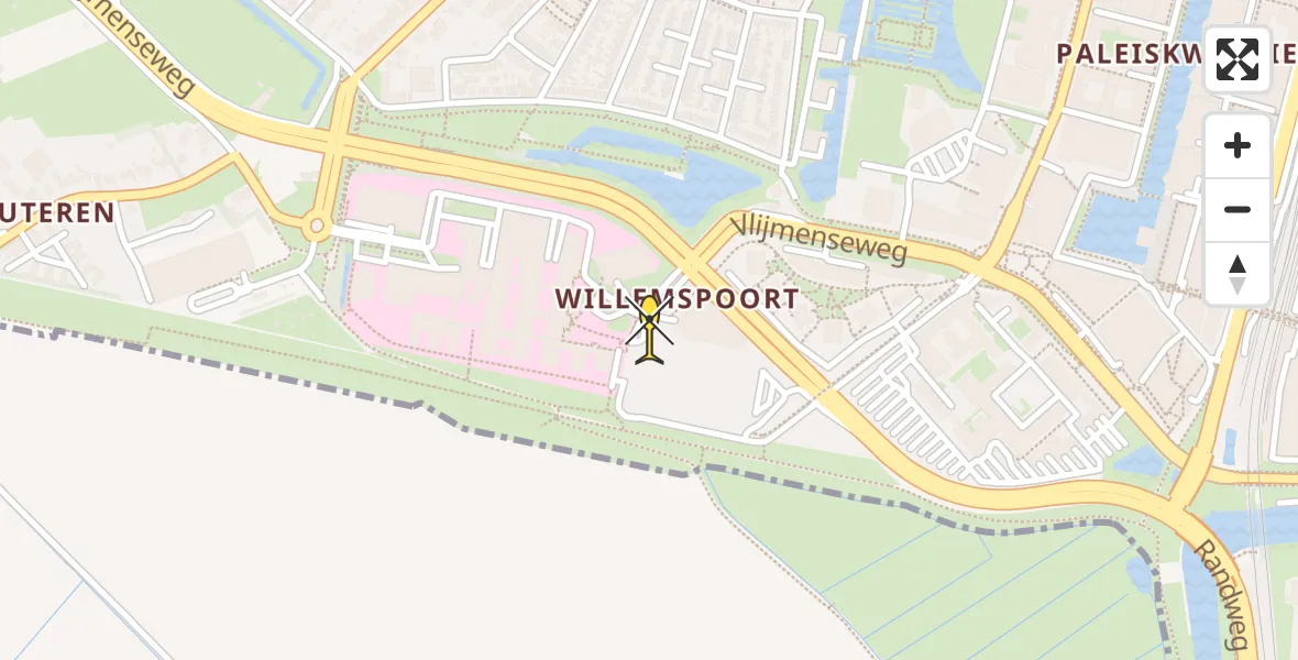 Routekaart van de vlucht: Lifeliner 2 naar 's-Hertogenbosch