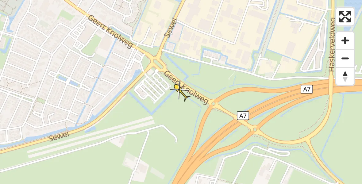 Routekaart van de vlucht: Lifeliner 4 naar Joure