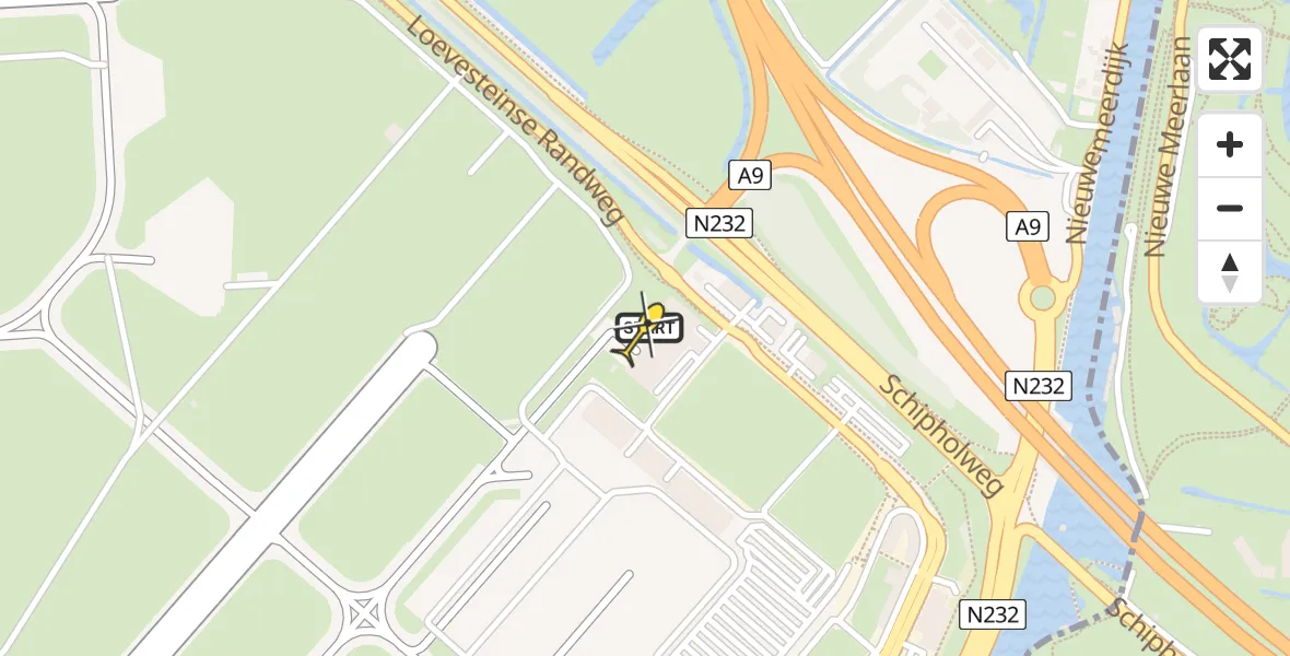 Routekaart van de vlucht: Politieheli naar Schiphol, Walaardt Sacréstraat