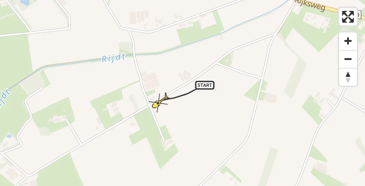 Routekaart van de vlucht: Lifeliner 3 naar Kelpen-Oler, Ensebroekerweg