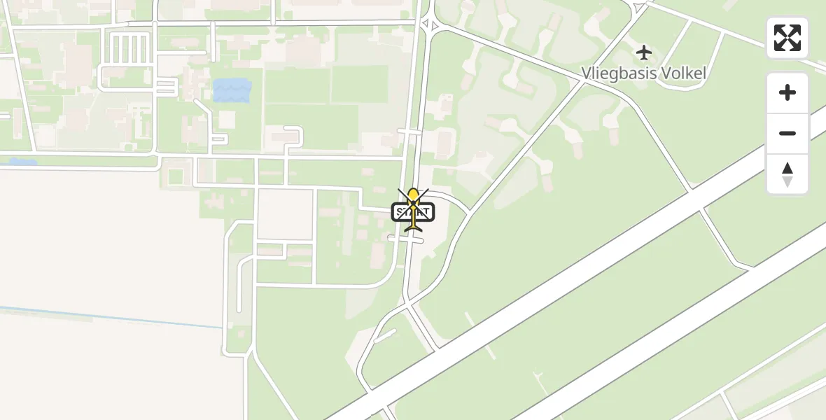 Routekaart van de vlucht: Lifeliner 3 naar Vliegbasis Volkel, Zeelandsedijk