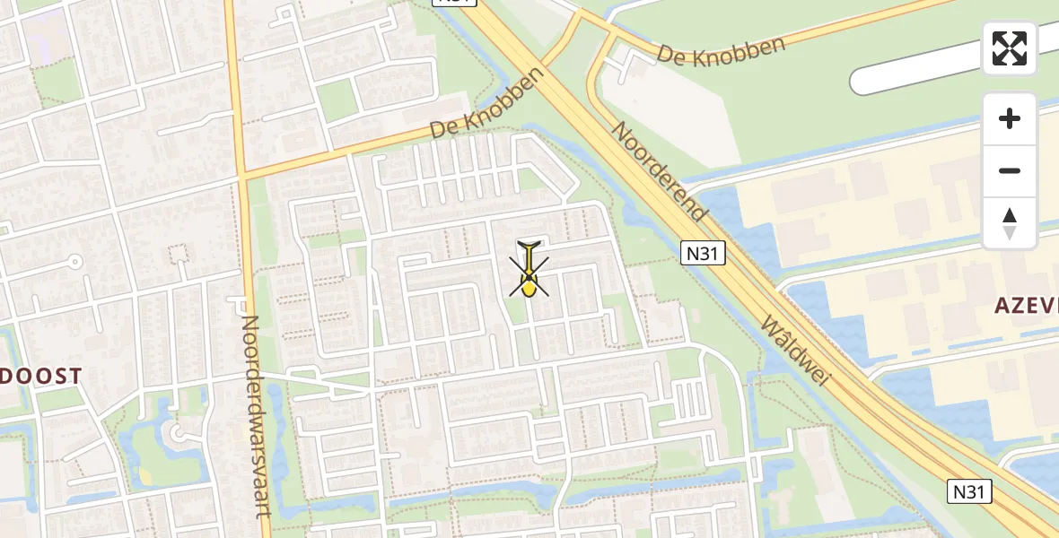 Routekaart van de vlucht: Lifeliner 4 naar Vliegveld Drachten