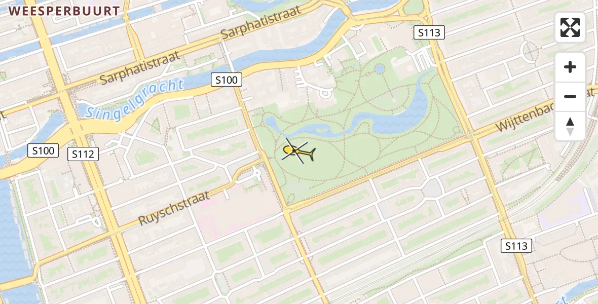 Routekaart van de vlucht: Lifeliner 2 naar Amsterdam