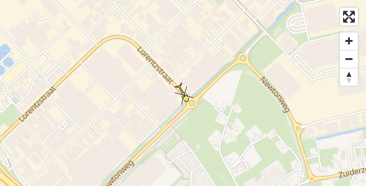 Routekaart van de vlucht: Lifeliner 1 naar Harderwijk