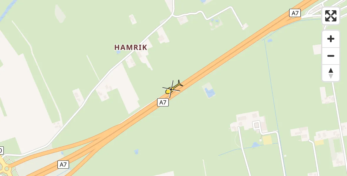 Routekaart van de vlucht: Lifeliner 4 naar Marum