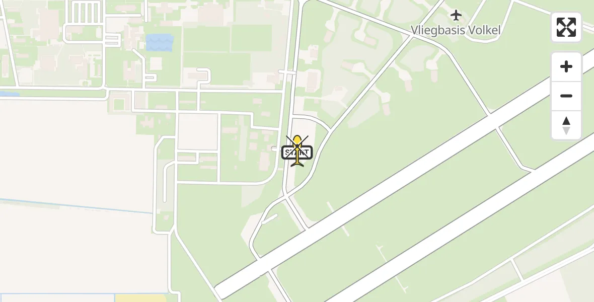 Routekaart van de vlucht: Lifeliner 3 naar Vliegbasis Volkel, Zeelandsedijk