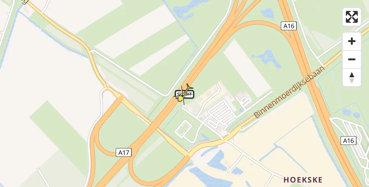 Routekaart van de vlucht: Lifeliner 2 naar Moerdijk, Steenweg