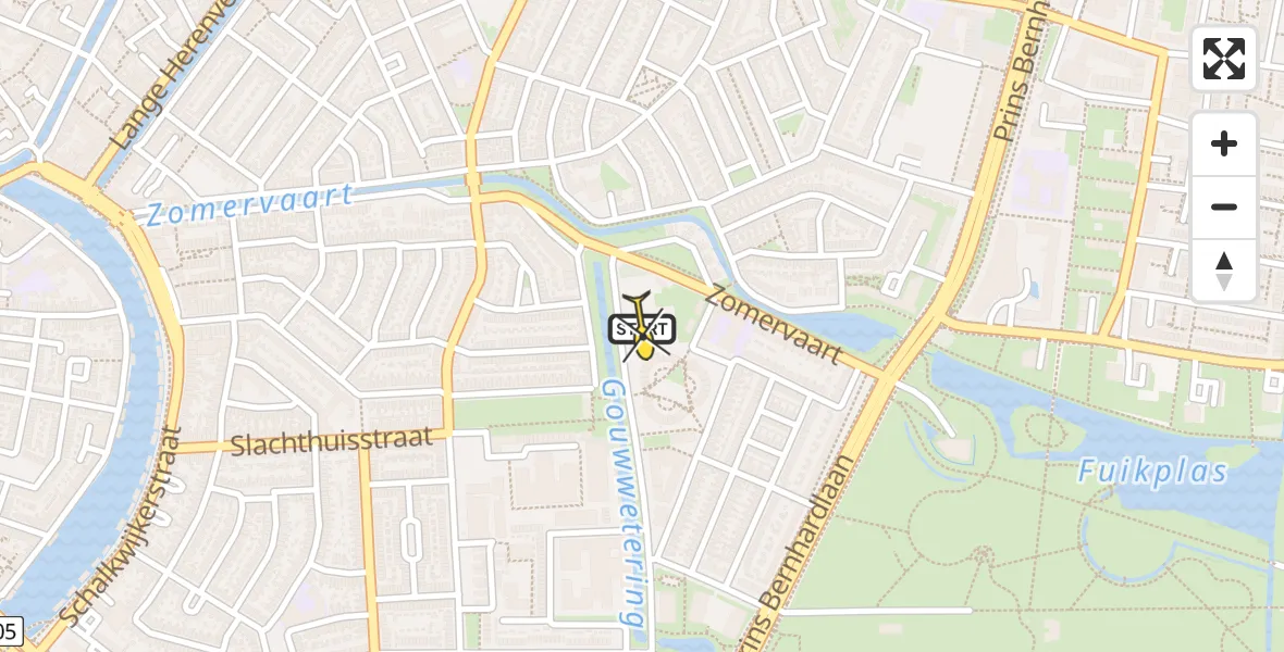 Routekaart van de vlucht: Lifeliner 1 naar Haarlem, Richard Holkade