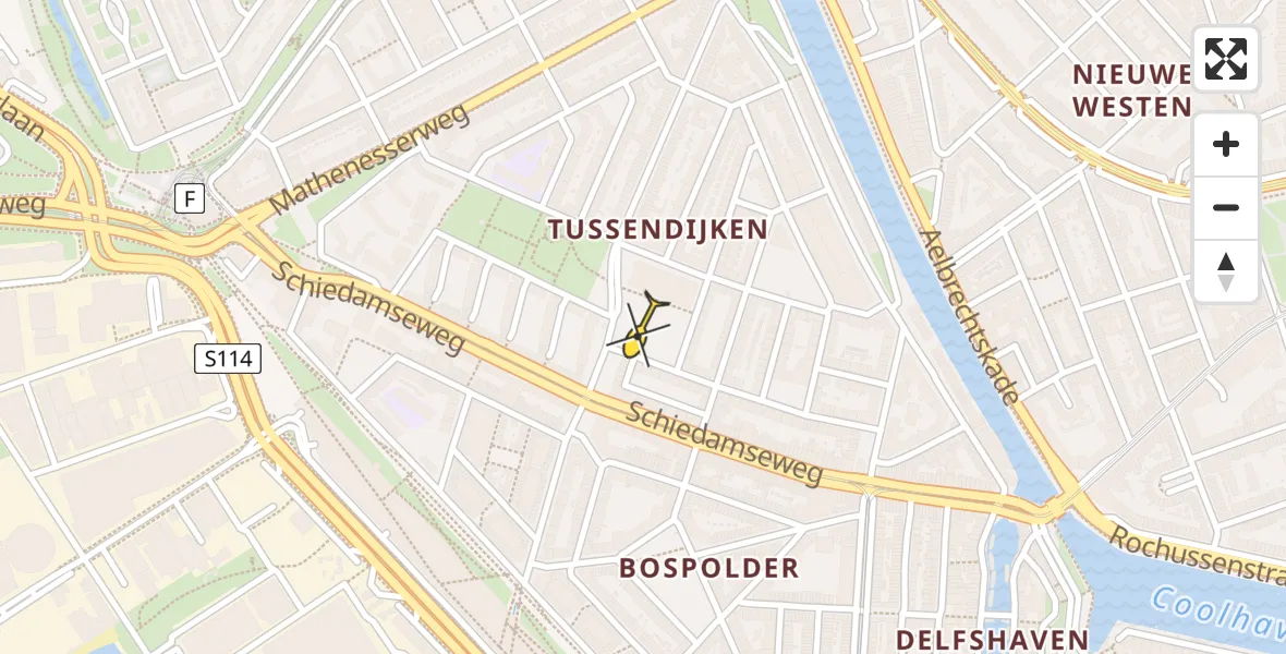 Routekaart van de vlucht: Lifeliner 2 naar Rotterdam