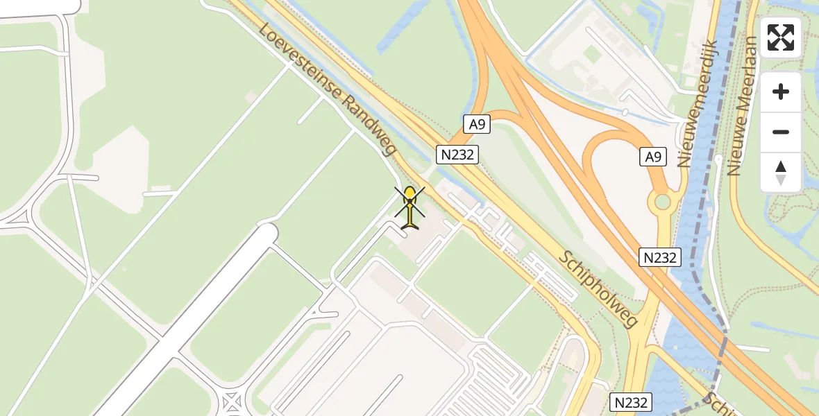 Vluchtroute Politiehelikopter van Schiphol naar Schiphol