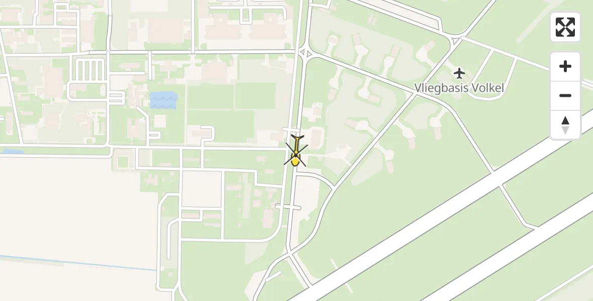 Routekaart van de vlucht: Lifeliner 3 naar Vliegbasis Volkel