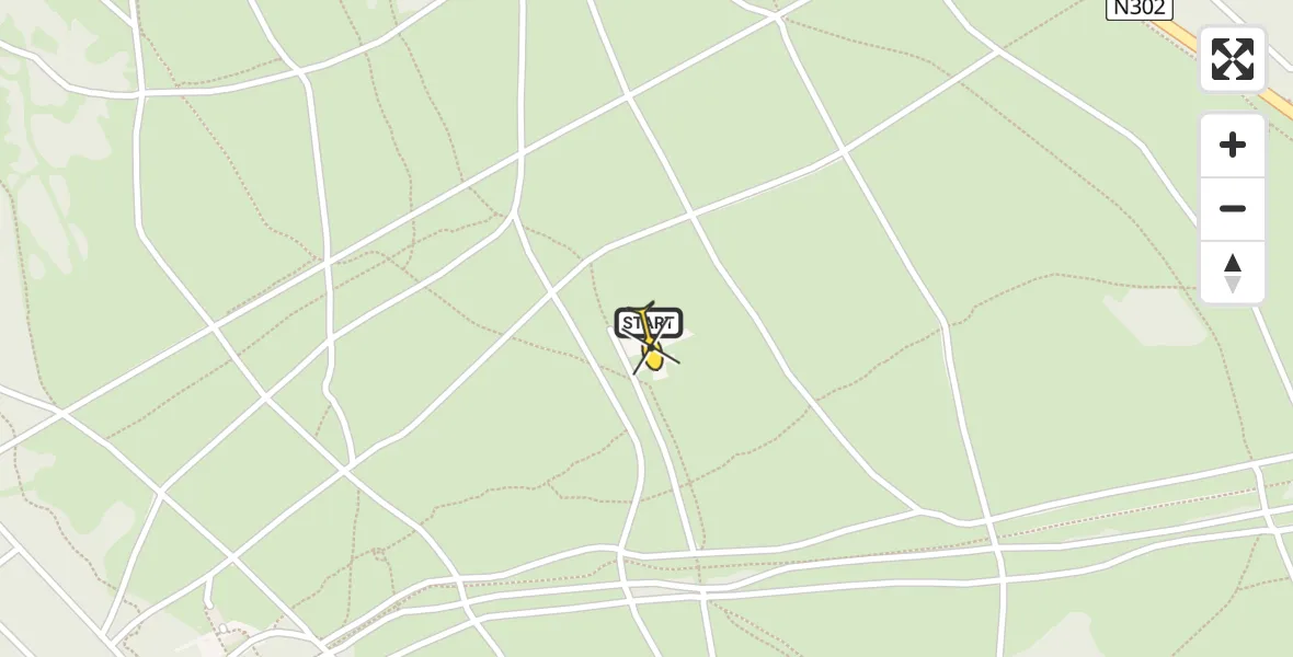 Routekaart van de vlucht: Politieheli naar Ermelo, Postweg