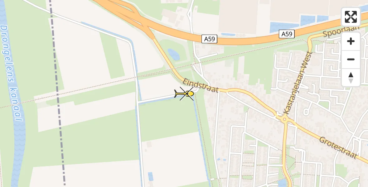 Routekaart van de vlucht: Lifeliner 3 naar Drunen