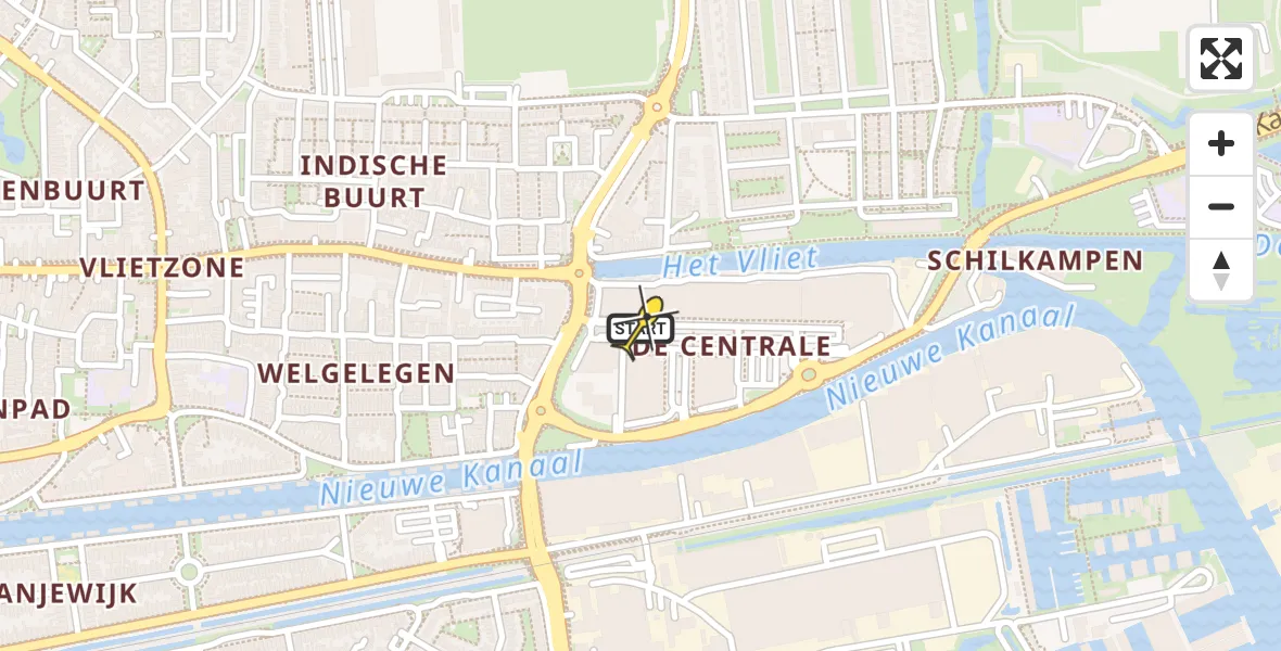 Routekaart van de vlucht: Lifeliner 4 naar Leeuwarden, De Centrale