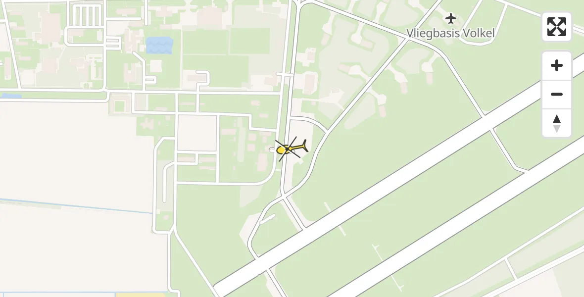 Routekaart van de vlucht: Lifeliner 3 naar Vliegbasis Volkel