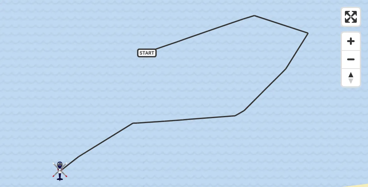 Vluchtroute Politiehelikopter van  naar 